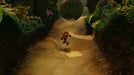 Gameplay screenshot: Crash Bandicoot running away from a giant rolling boulder in a lush jungle environment in Crash Bandicoot N. Sane Trilogy. This classic level design is faithfully remastered with enhanced visuals and smoother animations. Buy the Xbox version now at RushGame.co