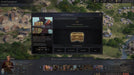 A strategic tournament selection screen from Crusader Kings III: Tours and Tournaments DLC. The player is participating in a jousting event with a golden treasure chest representing potential rewards. Medieval villages and tournament tents are visible in the background. Secure your Crusader Kings III Steam key instantly at RushGame.co and take part in epic tournaments