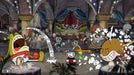 Cuphead PC Steam CD Key Screenshot 2 – A classic fight scene in Cuphead, where the player is engaged in a battle against the boxing frog brothers, Ribby and Croaks. The background features a lively casino-like environment, reinforcing the game's hand-drawn animation style. Get Cuphead Steam keys instantly at RushGame.co