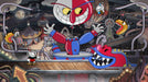 Cuphead PC Steam CD Key Screenshot  – A gameplay screenshot from Cuphead showcasing an intense boss battle against Beppi the Clown in a carnival setting. The screen is filled with dynamic action, colorful enemies, and vintage animation effects, capturing the game's challenging run-and-gun mechanics. Buy Cuphead for PC Steam at RushGame.co