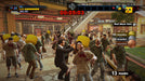 Dead Rising 2 PC Gameplay – Zombie Horde in the Mall – A chaotic mall scene from Dead Rising 2, where the player fights off a massive horde of zombies while placing large, cartoonish bucket hats on their heads. The HUD displays health, money, and mission objectives, showcasing the game's humor and action-packed combat. Buy the Steam CD Key at RushGame.co