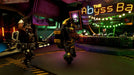 gameplay screenshot - A vibrant social hub in Deep Rock Galactic: Dawn of the Dread Pack DLC (PC Steam), with dwarves enjoying drinks at The Abyss Bar. Buy now at RushGame.co