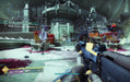 Intense battle scene in Destiny 2: The Witch Queen, depicting a fireteam fighting in The Wellspring activity. Guardians engage in combat against formidable Hive enemies inside a massive, ancient fortress, using a mix of energy weapons and abilities. Get your Destiny 2 key at RushGame.co