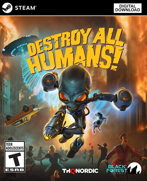 Destroy All Humans! (PC, Steam) Cover art for Destroy All Humans! on PC Steam, featuring the iconic alien protagonist causing chaos with his advanced weaponry. Buy your digital game key now at RushGame.co