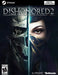 Cover art of Dishonored 2 for PC Steam, featuring a striking split design with Corvo Attano’s mask on one side and Emily Kaldwin’s intense gaze on the other. Buy your Dishonored 2 CD key at RushGame.co for instant digital delivery and an immersive stealth-action experience