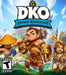 Thel cover art of Divine Knockout (DKO) for PC Epic Games, featuring chibi-style mythological warriors in an action-packed battle stance. Get your Divine Knockout PC CD key at RushGame.co for intense multiplayer brawler combat