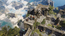 Divinity: Original Sin 2 Definitive Edition Exploration Scene – Players navigate through the ruins of an ancient fort in Divinity: Original Sin 2 Definitive Edition, overlooking a frozen landscape near the coast. Experience tactical RPG gameplay on PC with a GOG CD Key from RushGame.co