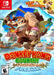 Official cover art for Donkey Kong Country: Tropical Freeze on Nintendo Switch, featuring Donkey Kong, Diddy Kong, Dixie Kong, and Cranky Kong swinging through a tropical landscape. Buy your Nintendo Switch key now at RushGame.co