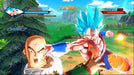 Gameplay screenshot - Close-up action shot from Dragon Ball Xenoverse, featuring Super Saiyan Blue Goku landing a powerful punch on Tenshinhan in a stunning 3D battle arena. Unlock your adventure today with an Xbox One CD key from RushGame.co