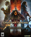 cover art for Dragon's Dogma 2 Deluxe Edition, featuring a powerful armored knight with a fiery heart, a hooded archer, and a mysterious feline-like figure. Get your PC Steam CD Key now at RushGame.co for the ultimate RPG adventure