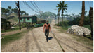 Gameplay scene from Drug Dealer Simulator 2 for PC on Steam, featuring a shirtless masked character walking a rural road — get your digital game key today at RushGame.co
