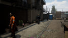 Gameplay screen - A shady alleyway with NPCs and industrial buildings in Drug Dealer Simulator on PC Steam. Plan your deals, expand your influence, and stay ahead of the authorities. Secure your game key today at RushGame.co!