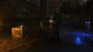 Gameplay screenshot - Tense nighttime encounter in Dying Light 2: Stay Human on PC Steam. Masked enemies armed with melee weapons patrol a dimly lit urban street, highlighting the game’s stealth and survival mechanics. Get your Dying Light 2 PC Steam key now at RushGame.co