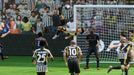 Game screenshot - A stunning bicycle kick goal in EA SPORTS FC 24, showcasing improved physics and HypermotionV technology. Ultimate Team and Career Mode available—purchase your PC EA Play CD Key instantly at RushGame.co