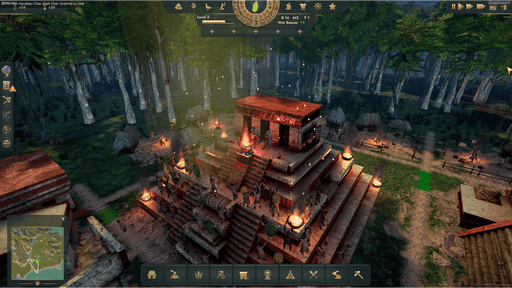 Gameplay screenshot - A Mayan-style temple surrounded by jungle in El Dorado: The Golden City Builder, showcasing stunning city-building mechanics. Get your key instantly at RushGame.co