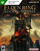 Cover art for Elden Ring: Shadow of the Erdtree DLC on Xbox Series X|S and Xbox One, featuring a dark, ominous figure seated on a throne with a burning, twisted tree in the background. Buy your digital activation key now at RushGame.co for instant delivery