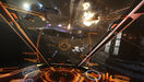 Screenshot - Elite: Dangerous PC Steam in-game scene depicting an intense space battle with multiple spacecraft engaged in a firefight, missiles flying, and explosions lighting up the dark void. Buy your Elite: Dangerous CD Key at RushGame.co and experience thrilling intergalactic combat