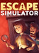 Escape Simulator PC Steam cover art featuring two cartoon-style characters in a dimly lit room, one holding a magnifying glass while the other carries a book. The title 'Escape Simulator' is displayed in bold letters, emphasizing the game's puzzle-solving adventure. Buy your Escape Simulator PC Steam digital key now at RushGame.co and test your skills in immersive escape rooms