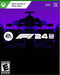 cover art of F1 24 for Default Title & Default Title, featuring a dark silhouette of a Formula 1 car against a striking purple background. Get your F1 24 Default Title & Default Title CD Key at RushGame.co and enjoy the most realistic Formula 1 experience yet