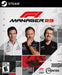 Official cover art for F1 Manager 2023 on PC Steam, featuring top Formula 1 team principals from Mercedes, Red Bull, and Haas. Buy steam digital game key now at RushGame.co and take control of your F1 team with strategic decisions.