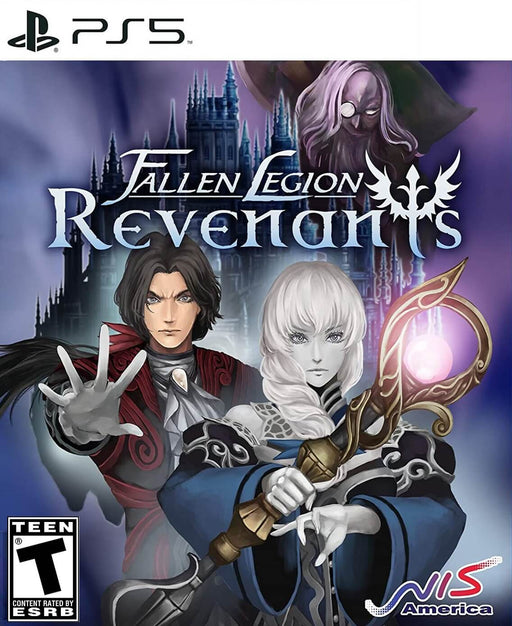 cover art for Fallen Legion: Revenants on PS5, featuring dynamic anime-style characters against a gothic castle backdrop. Buy the digital CD key now at RushGame.co and experience an intense action RPG adventure