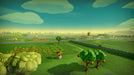 Farm Together gameplay - expansive farmland with crops and trees – A large open farmland in Farm Together, showcasing cultivated plots, green fruit trees, and distant windmills, surrounded by stone walls. Secure your Steam activation key for Farm Together at RushGame.co