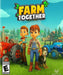 The cover art of Farm Together for PC on Steam, featuring two young farmers standing next to red and blue tractors, with a dog beside them on a bright farm landscape. Buy your Farm Together PC Steam CD Key now at RushGame.co for instant digital delivery