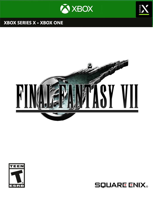 Official cover art of Final Fantasy VII for Xbox Series X and Xbox One, featuring the iconic logo. Get your official Xbox digital code instantly from RushGame.co