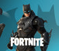 lose-up artwork of the Armored Batman Zero skin in Fortnite on Epic Games, showcasing intricate battle armor details with a bat symbol background. Unlock this DC-themed outfit now with your Fortnite Armored Batman Zero Skin Collection DLC CD Key at RushGame.co