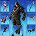 promotional image for Fortnite Armored Batman Zero Skin Collection DLC on Epic Games, featuring the heavily-armored Dark Knight with exclusive weapons, gliders, and back bling. Get your Fortnite Armored Batman Zero Skin Collection DLC CD Key now at RushGame.co