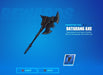 In-game preview of the Fortnite Batarang Axe harvesting tool, part of the Batman: Zero Point set. This exclusive DC collaboration item brings a sharp, tactical look to your Fortnite collection. Unlock the Batarang Axe DLC now with a CD Key from RushGame.co
