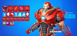 In-game loadout preview of the Fortnite Iron Man Zero Skin Collection, showcasing the red and gold armored suit with glowing arc reactor and various Marvel-themed cosmetics. Part of the Marvel Series and Zero War set, this exclusive skin collection is available as a digital DLC for Epic Games. Buy now at RushGame.co for instant access