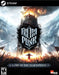 Frostpunk: Game of the Year Edition cover for PC Steam, featuring a towering generator burning amidst an icy wasteland, with a leader standing before a desperate crowd. This city-building survival game challenges players to manage resources and make tough moral choices. Get your Frostpunk GOTY digital key now at RushGame.co