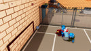 Gameplay screenshot from Gang Beasts on Xbox One, featuring colorful, ragdoll-like characters engaged in a chaotic brawl on a fenced-in court. Get your digital game key at RushGame.co for instant delivery and online fun!