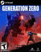 Official cover art for Generation Zero on PC Steam, featuring an intense battle scene with a lone fighter launching a missile at a towering robotic enemy. Get your Generation Zero Steam CD Key instantly at RushGame.co