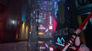 Gameplay screenshot - Neon-drenched cyberpunk cityscape in Ghostrunner 2 Deluxe Edition on PC, with the player navigating rooftops and high-tech corridors using a katana. Parkour through a dystopian world—get your PC Steam CD Key today at RushGame.co!