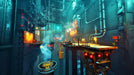 Gameplay screenshot - A high-tech industrial complex from Ghostrunner on PC Steam, filled with towering structures, glowing neon signs, and intricate pathways. Master fast-paced combat and parkour—buy your Ghostrunner Steam CD key now at RushGame.co