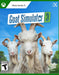 Official cover art for Goat Simulator 3 on Xbox Series X/S, featuring three goats with mischievous expressions against a bright blue sky. Purchase your Goat Simulator 3 Xbox Series X/S Key AR now at RushGame.co for instant activation