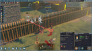 Gameplay screenshot from Going Medieval on PC, showing a strategic battle where archers defend a wooden palisade against attacking bandits. Experience medieval survival and build your kingdom with an instant Steam key from RushGame.co
