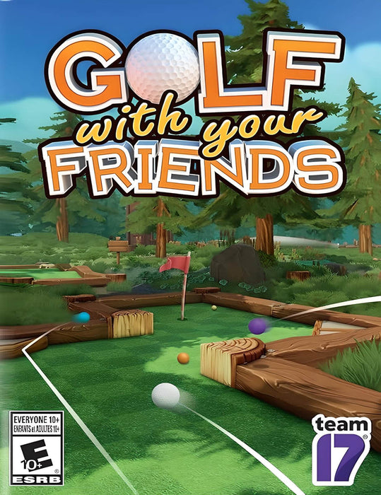 Golf With Your Friends PC Steam cover featuring a colorful mini-golf course. Get your multiplayer game key at RushGame.co