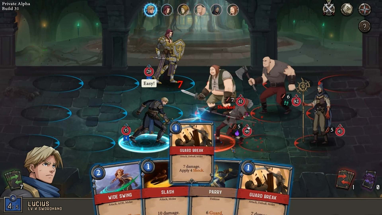 Gameplay screenshot - Gordian Quest PS5 gameplay screenshot displaying strategic turn-based combat with deck-building mechanics. Players use skill cards to battle against enemies in an immersive RPG adventure. Get your Gordian Quest PS5 CD Key (US) now at RushGame.co and dive into an epic fantasy campaign