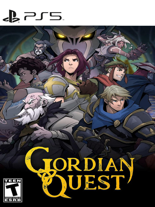 cover art for Gordian Quest on PS5, showcasing a vibrant fantasy RPG with a team of heroes ready for battle. Buy your Gordian Quest PS5 CD Key (US) at RushGame.co for instant digital delivery.