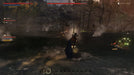 Gameplay screenshot from GreedFall on PC Steam, showing a player battling a monstrous creature in a misty swamp. Experience thrilling tactical combat—purchase your GreedFall CD key instantly at RushGame.co