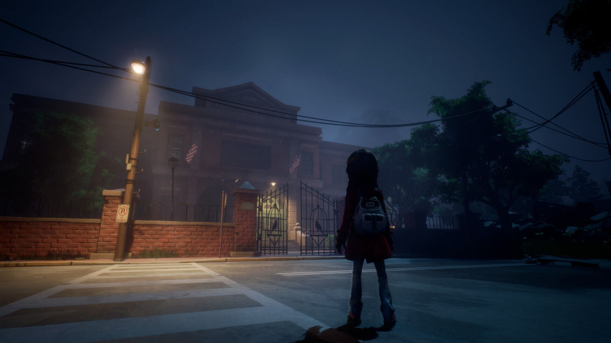 gylt video game steam - main character standing at the lamp post