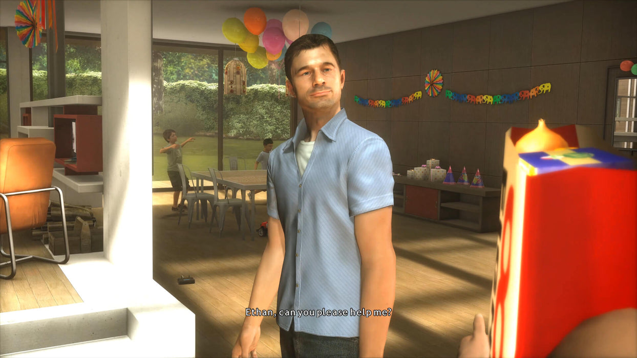 Heavy Rain pc game screenhshot - Main character at a birthday party