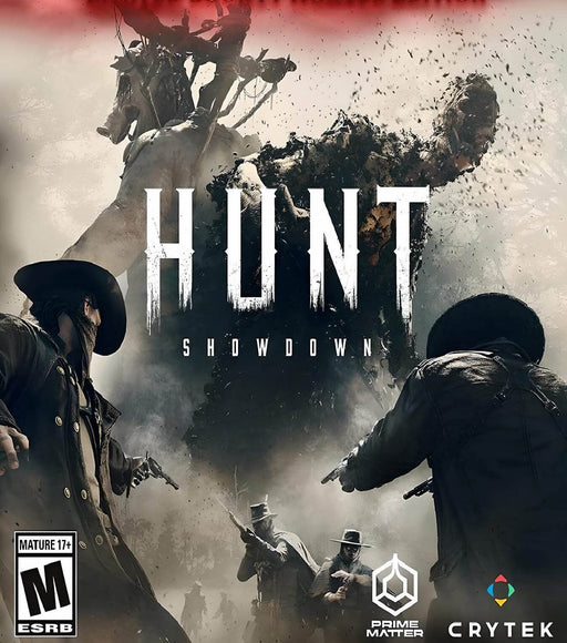 Official cover art for Hunt: Showdown on PC Steam, featuring gunslingers in a gritty showdown with a monstrous creature. Get your Hunt: Showdown Steam CD key instantly at RushGame.co and join the intense PvPvE action