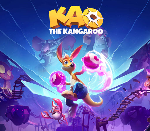 Cover image of Kao the Kangaroo for PC on Epic Games – featuring the heroic kangaroo Kao with glowing boxing gloves ready for action in a vibrant, cartoon-style world. Buy your CD key now at RushGame.co and dive into this exciting 3D platformer adventure