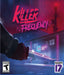Cover image of Killer Frequency for PC Steam, featuring a neon-lit radio station and a blood-stained knife held in the foreground, setting the tone for this suspenseful thriller. Buy your Killer Frequency Steam CD key now at RushGame.co and tune into the terror