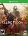 Cover art of Killing Floor 2 for Xbox One, featuring a heavily armed soldier in a gas mask fending off a terrifying horde of zombies. Get your Killing Floor 2 Xbox One CD Key (US) now at RushGame.co and dive into the intense co-op survival action