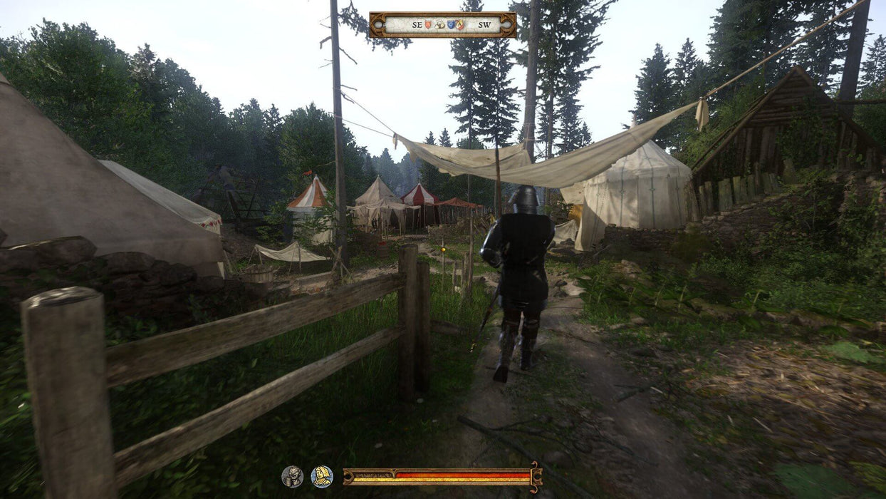 Kingdom Come: Deliverance Royal Edition Steam - Knight walking along a path towards a settlement